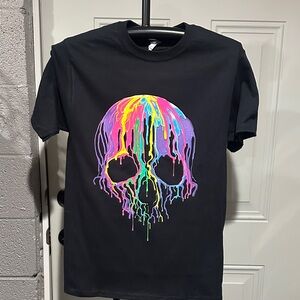 Port and Company Black Dripping Skull T-Shirt